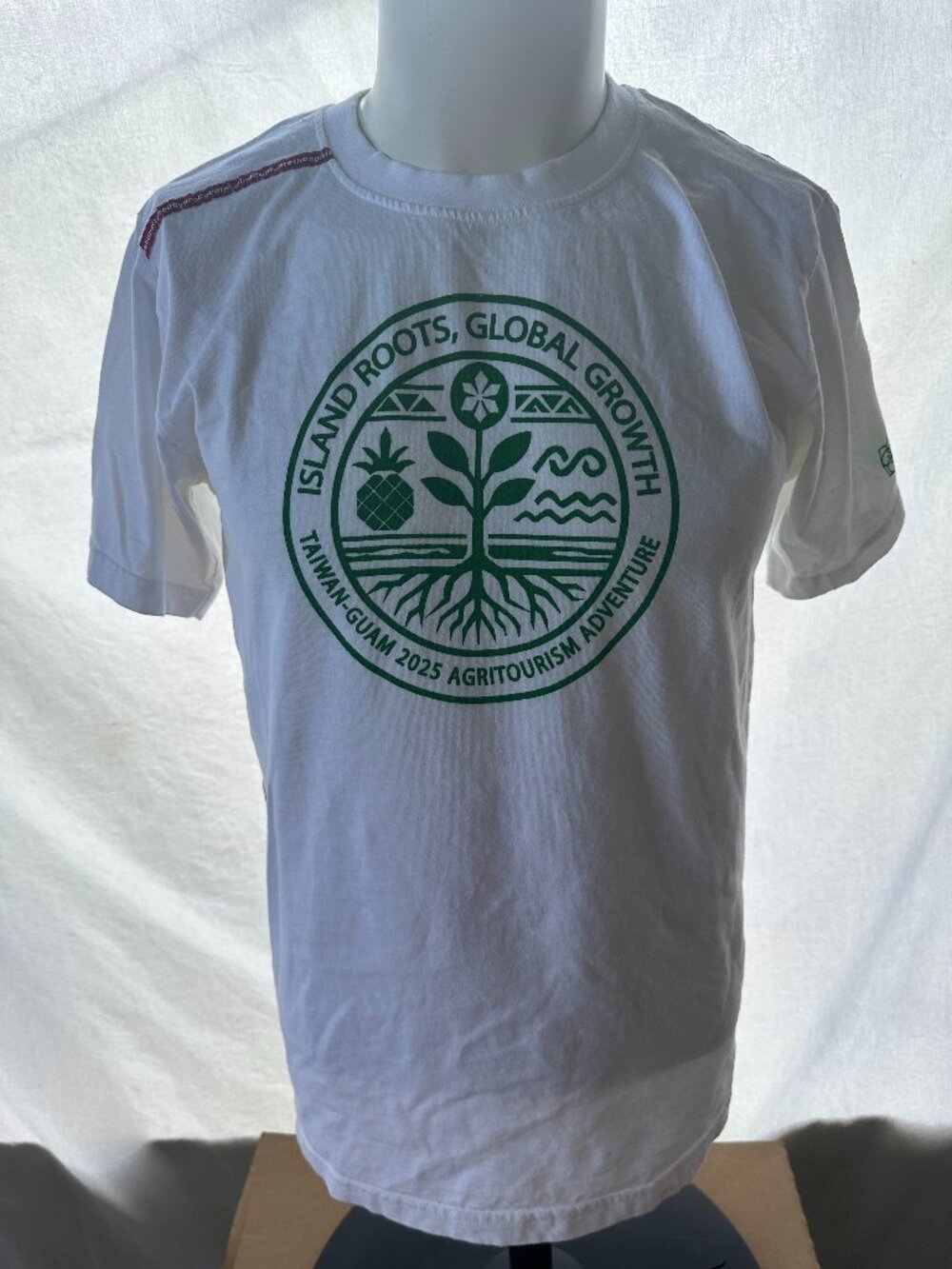Fokai Island Roots Global Growth Taiwan Guam Men's White Shirt Medium University